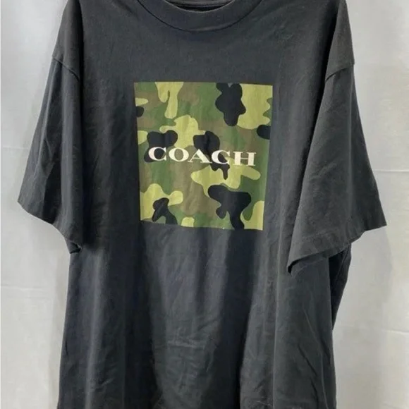 Coach Men's Gray Camouflage T-Shirt Size Medium - Picture 1 of 5